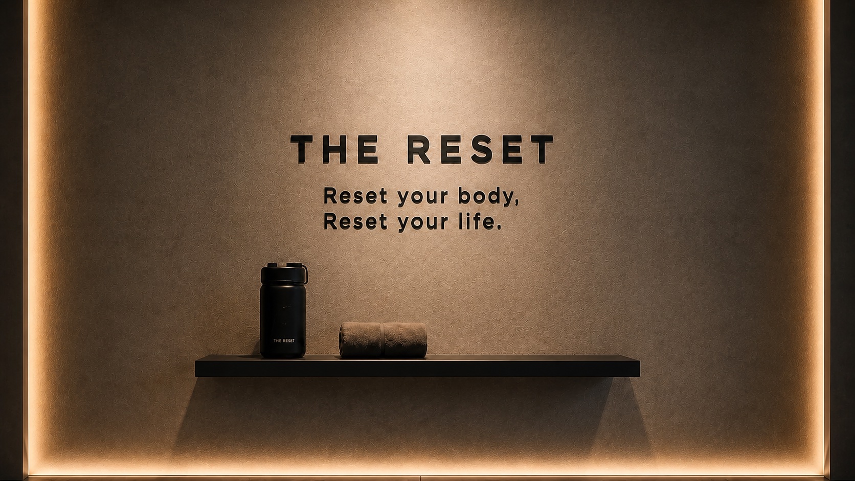 THE RESETの空間とブランドサイン